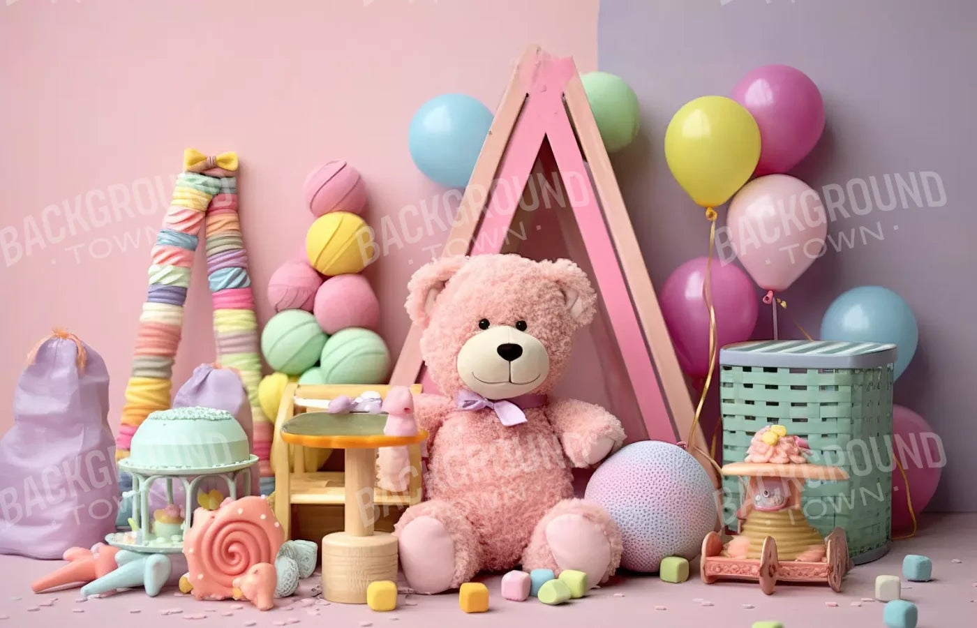 Teddy Bear Picnic 1 14’X9’ Ultracloth (168 X 108 Inch) Backdrop