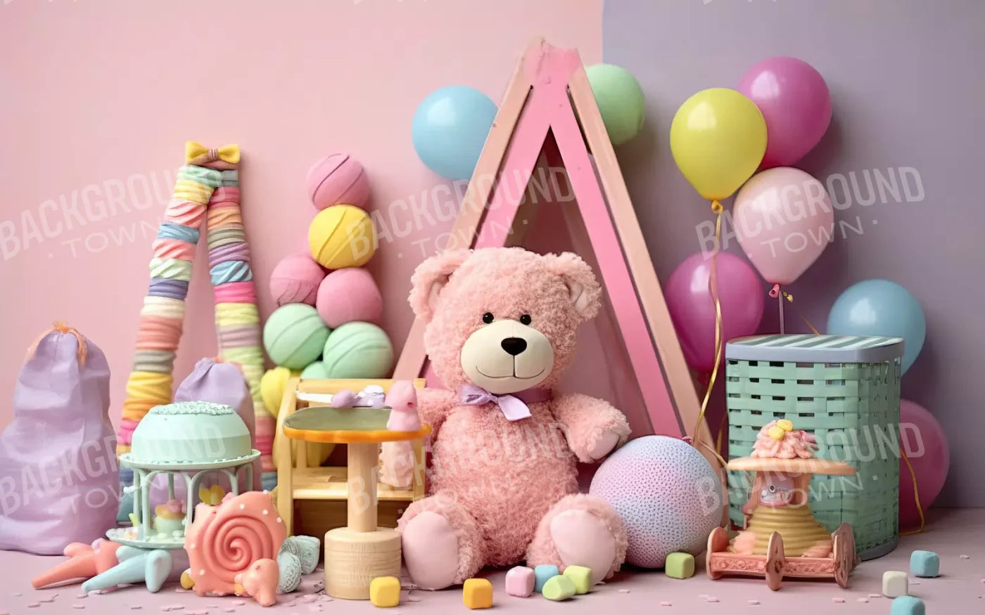 Teddy Bear Picnic 1 16’X10’ Ultracloth (192 X 120 Inch) Backdrop