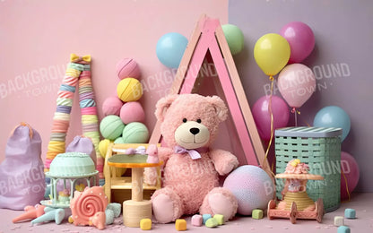 Teddy Bear Picnic 1 8’X5’ Ultracloth (96 X 60 Inch) Backdrop