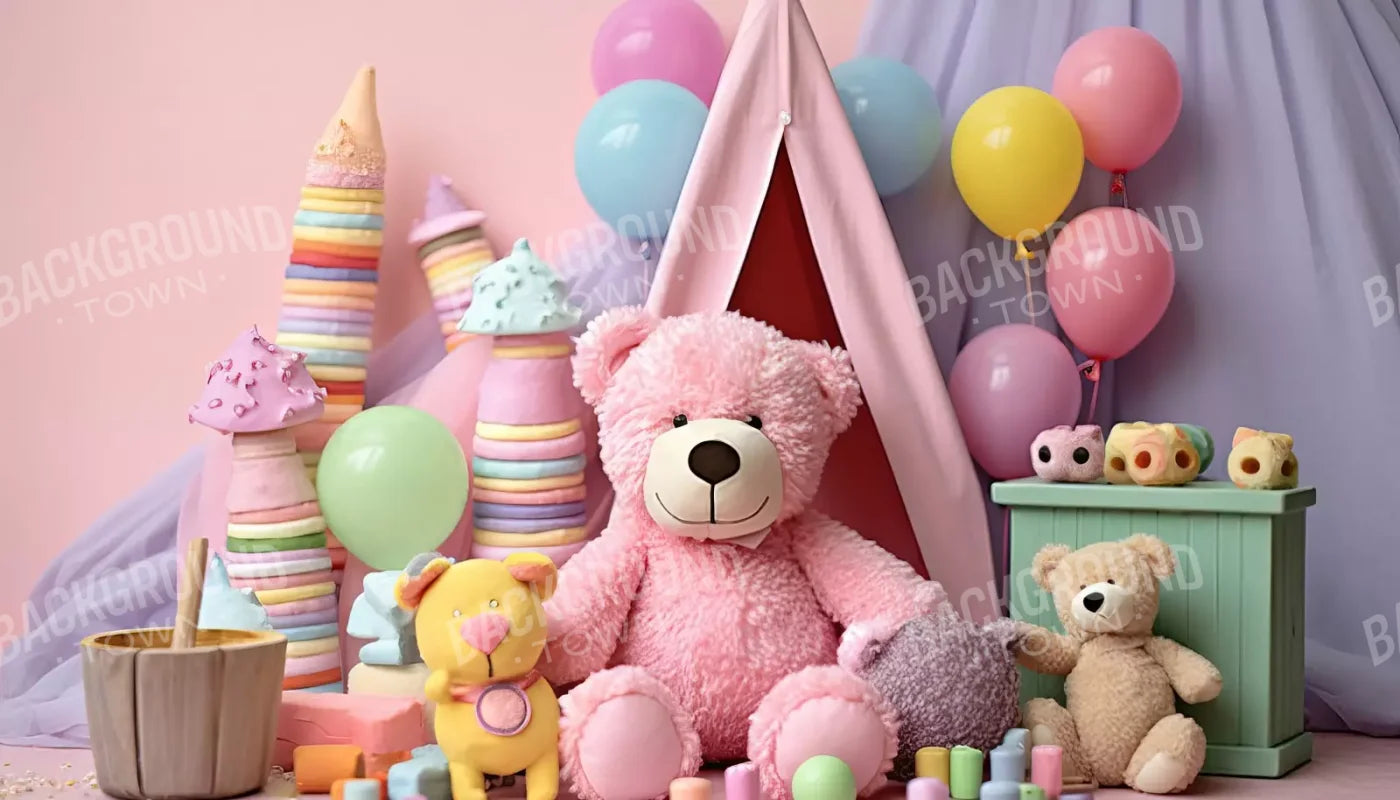 Teddy Bear Picnic 2 14’X8’ Ultracloth (168 X 96 Inch) Backdrop