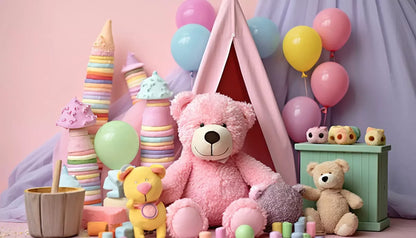 Teddy Bear Picnic 2 14’X8’ Ultracloth (168 X 96 Inch) Backdrop