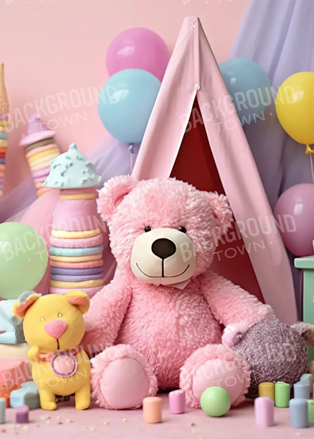 Teddy Bear Picnic 2 5’X7’ Ultracloth (60 X 84 Inch) Backdrop