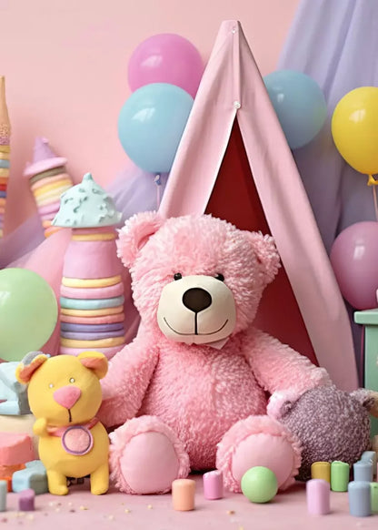 Teddy Bear Picnic 2 5’X7’ Ultracloth (60 X 84 Inch) Backdrop