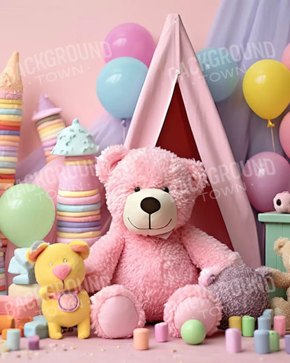 Teddy Bear Picnic 2 8’X10’ Fleece (96 X 120 Inch) Backdrop