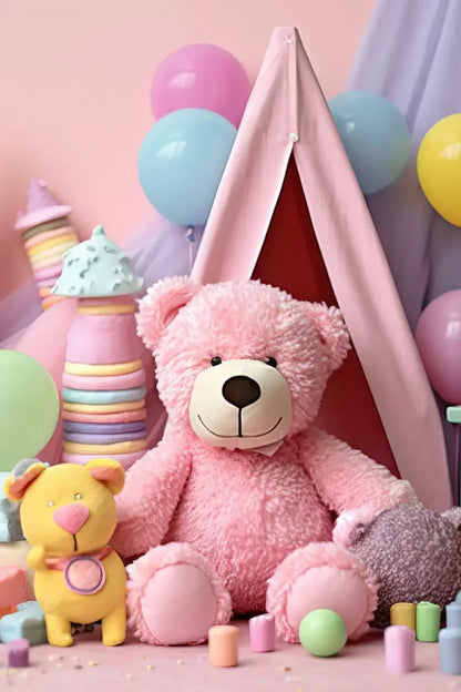 Teddy Bear Picnic 2 8’X12’ Ultracloth (96 X 144 Inch) Backdrop