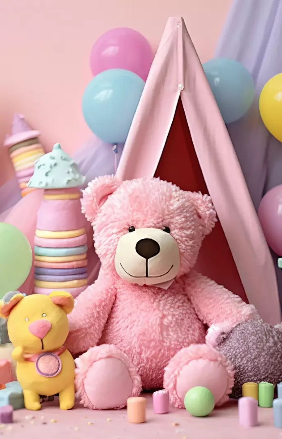 Teddy Bear Picnic 2 9’X14’ Ultracloth (108 X 168 Inch) Backdrop