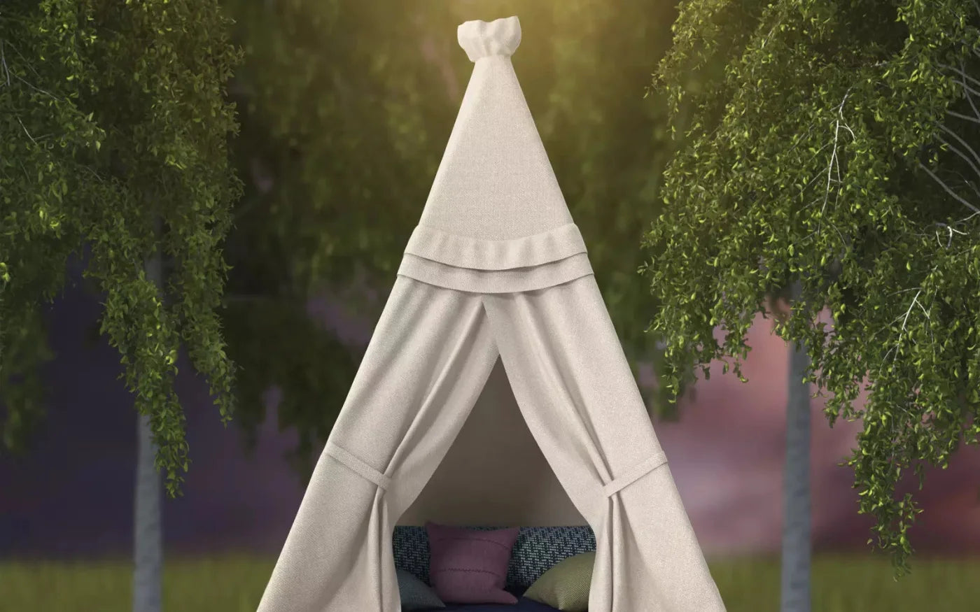 Tee Pee Fun 14X9 Ultracloth ( 168 X 108 Inch ) Backdrop