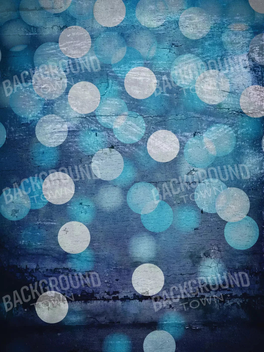 Textured Blue Bokeh 5X68 Fleece ( 60 X 80 Inch ) Backdrop