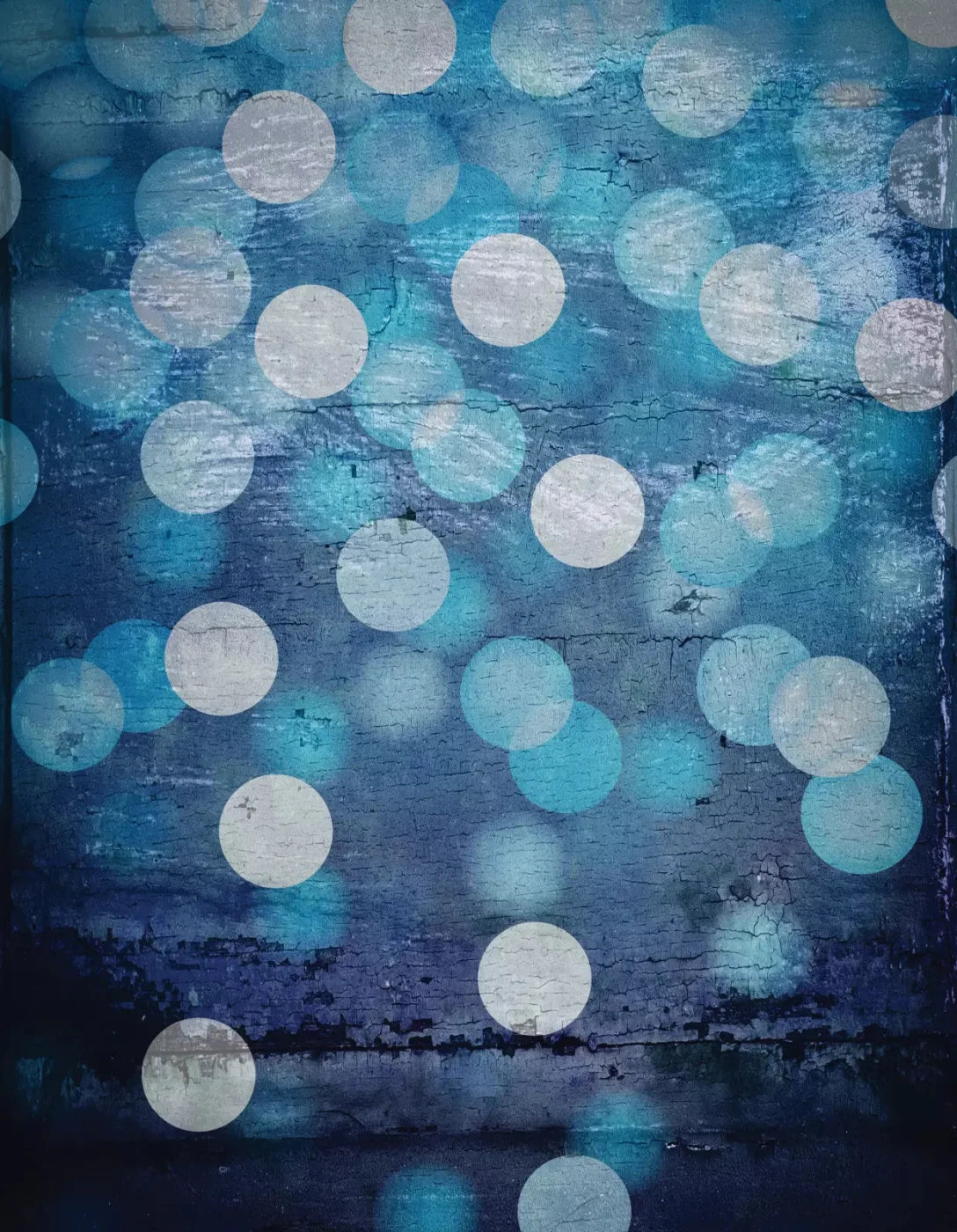 Textured Blue Bokeh 6X8 Fleece ( 72 X 96 Inch ) Backdrop