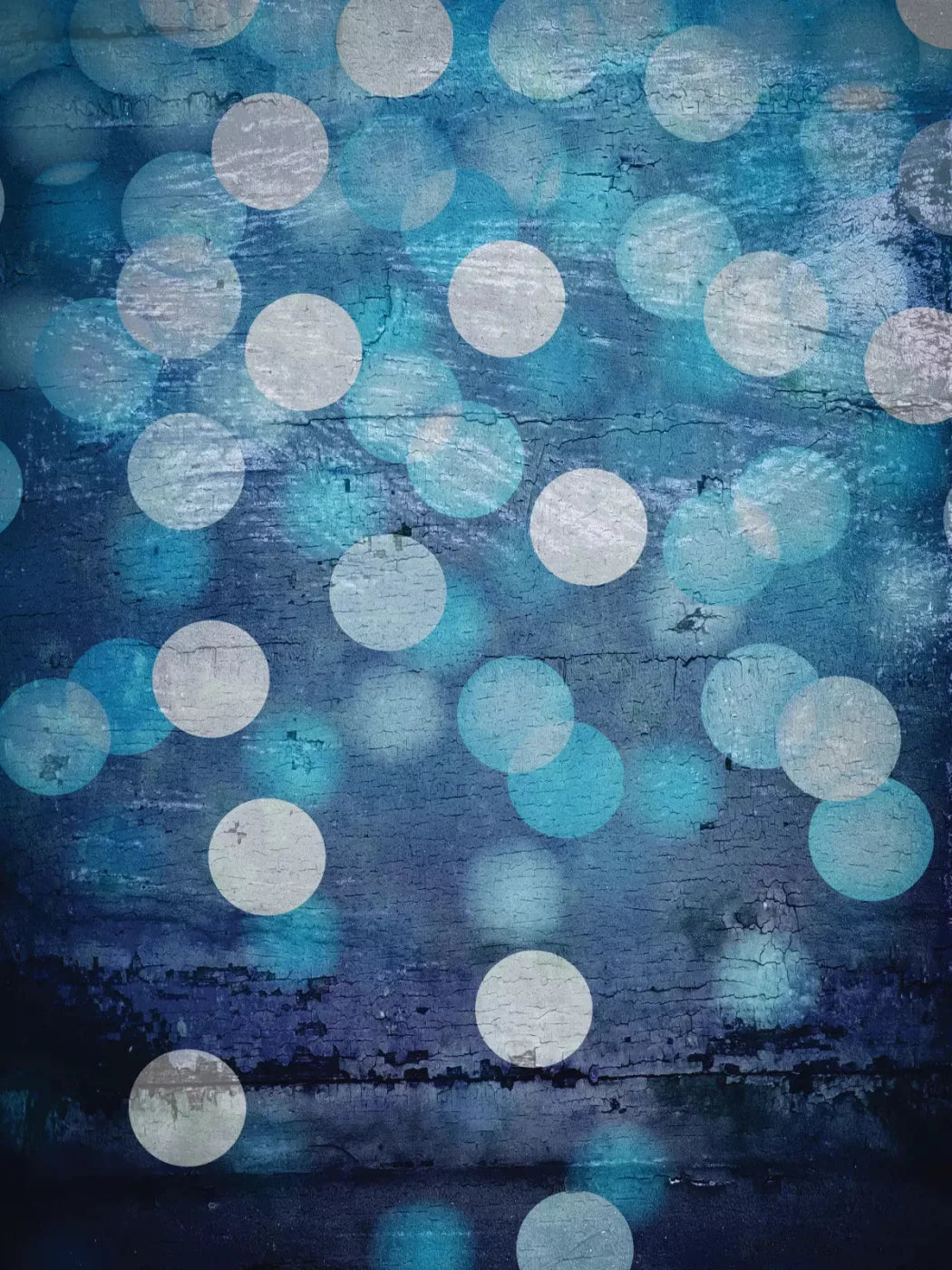 Textured Blue Bokeh 8X10 Fleece ( 96 X 120 Inch ) Backdrop