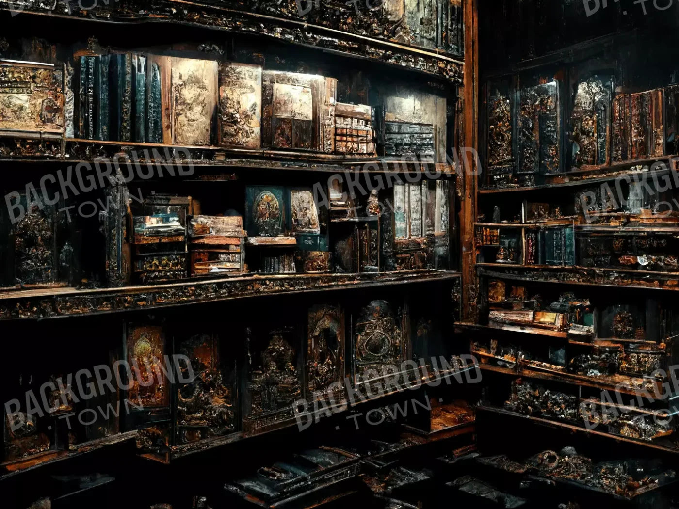 The Crypt Library 10’X8’ Fleece (120 X 96 Inch) Backdrop