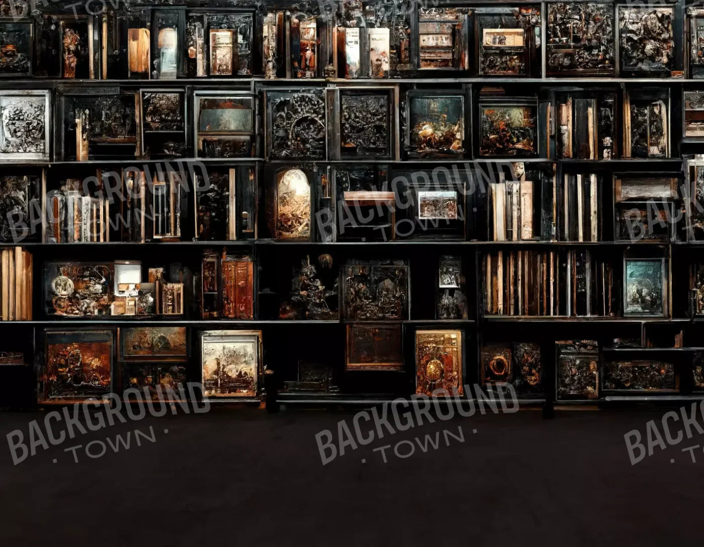 The Crypt Library 2 8’X6’ Fleece (96 X 72 Inch) Backdrop