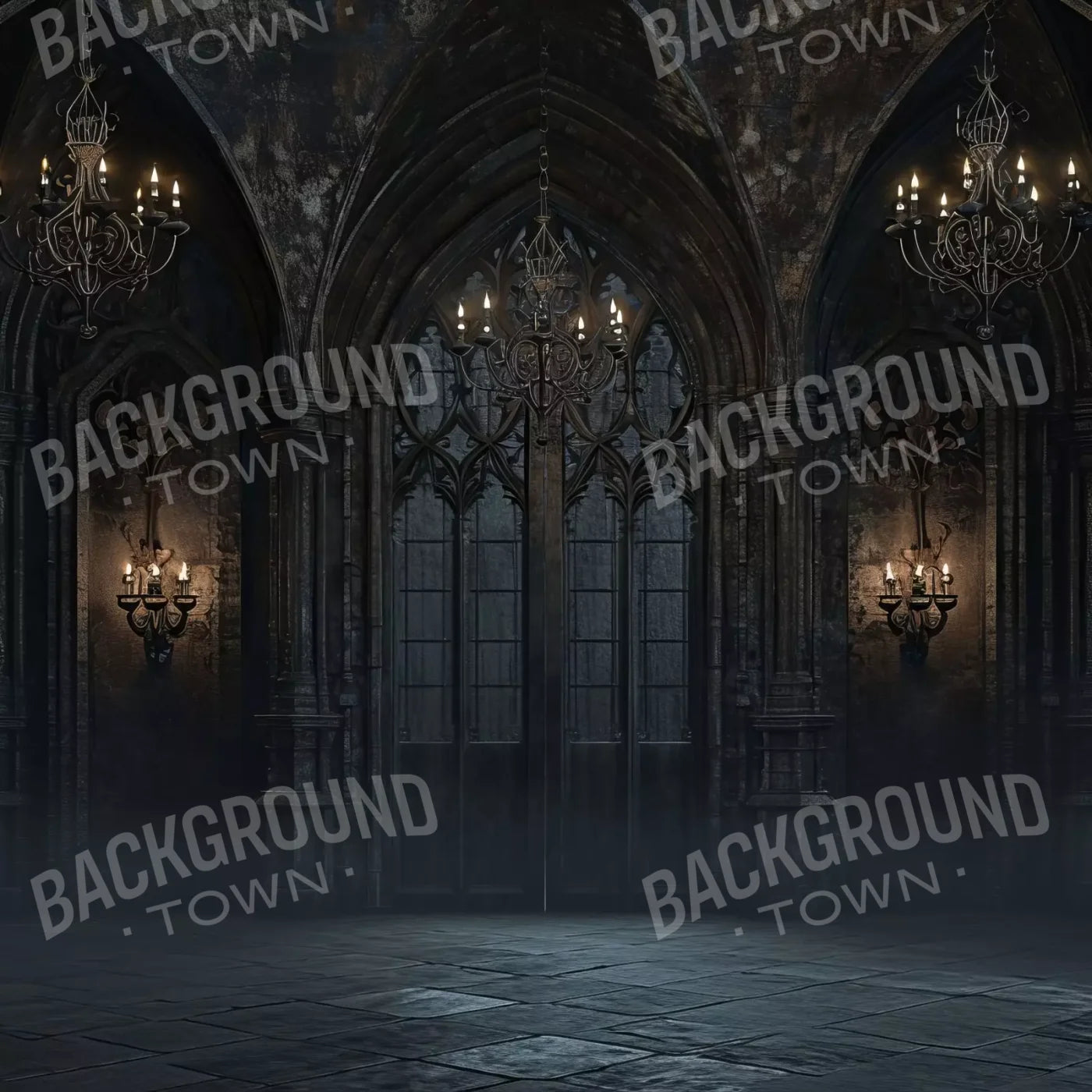 The Dark Roma Hall 10’X10’ Ultracloth (120 X Inch) Backdrop