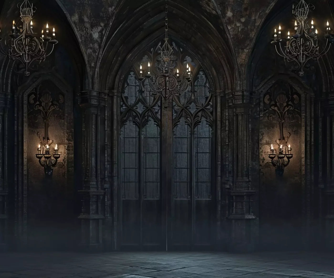 The Dark Roma Hall 12’X10’ Ultracloth (144 X 120 Inch) Backdrop