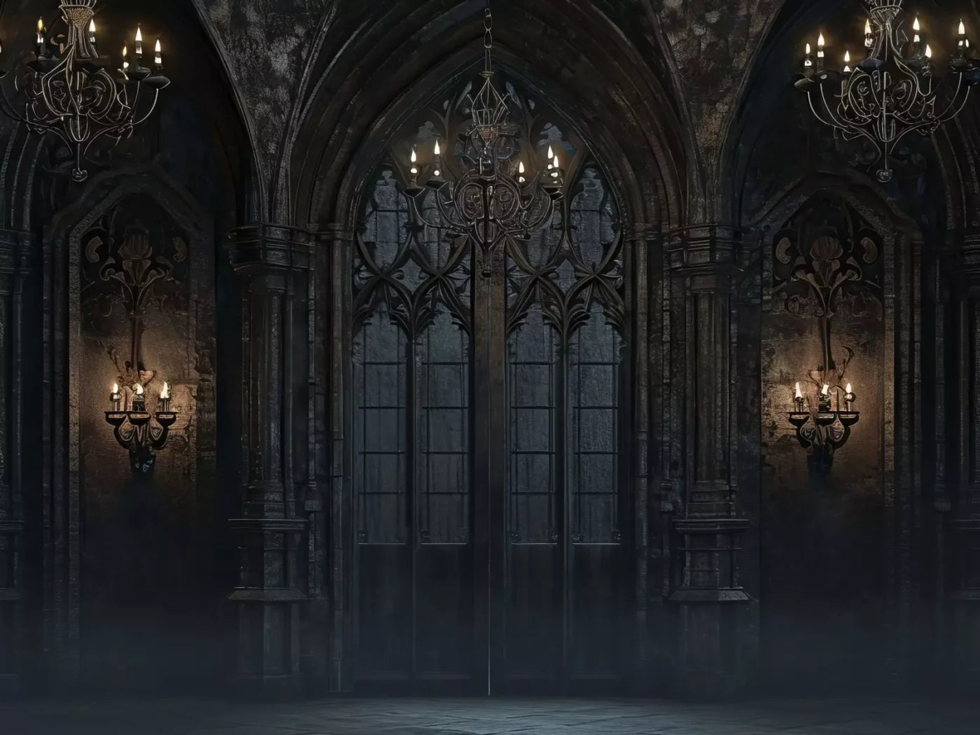 The Dark Roma Hall 6’8X5’ Fleece (80 X 60 Inch) Backdrop