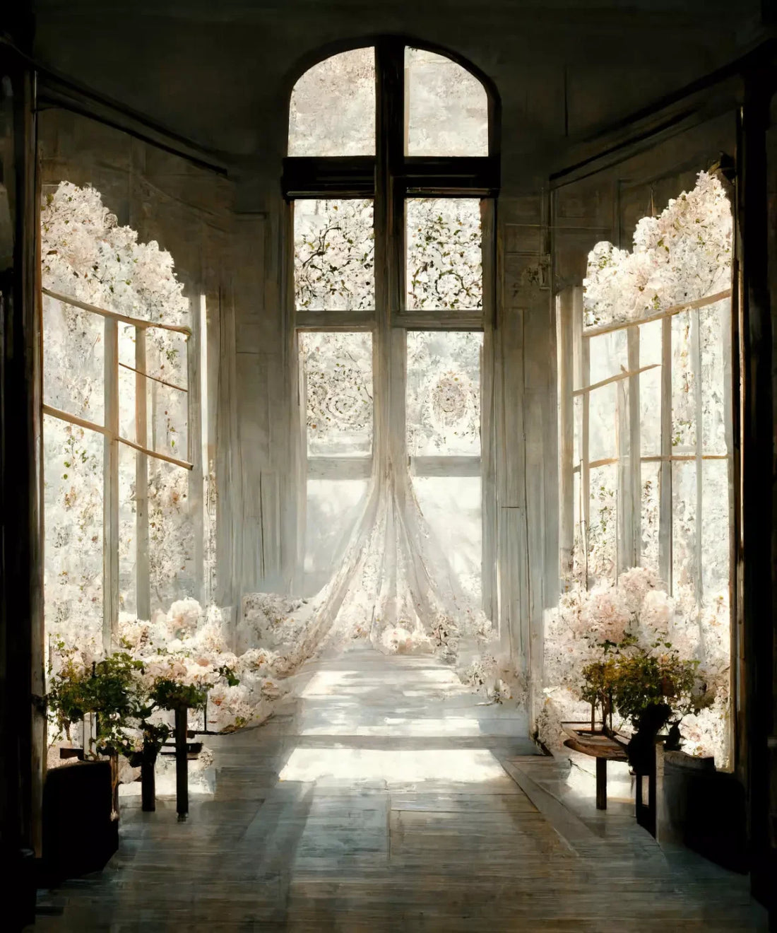 White Boudoir Backdrop for Photography
