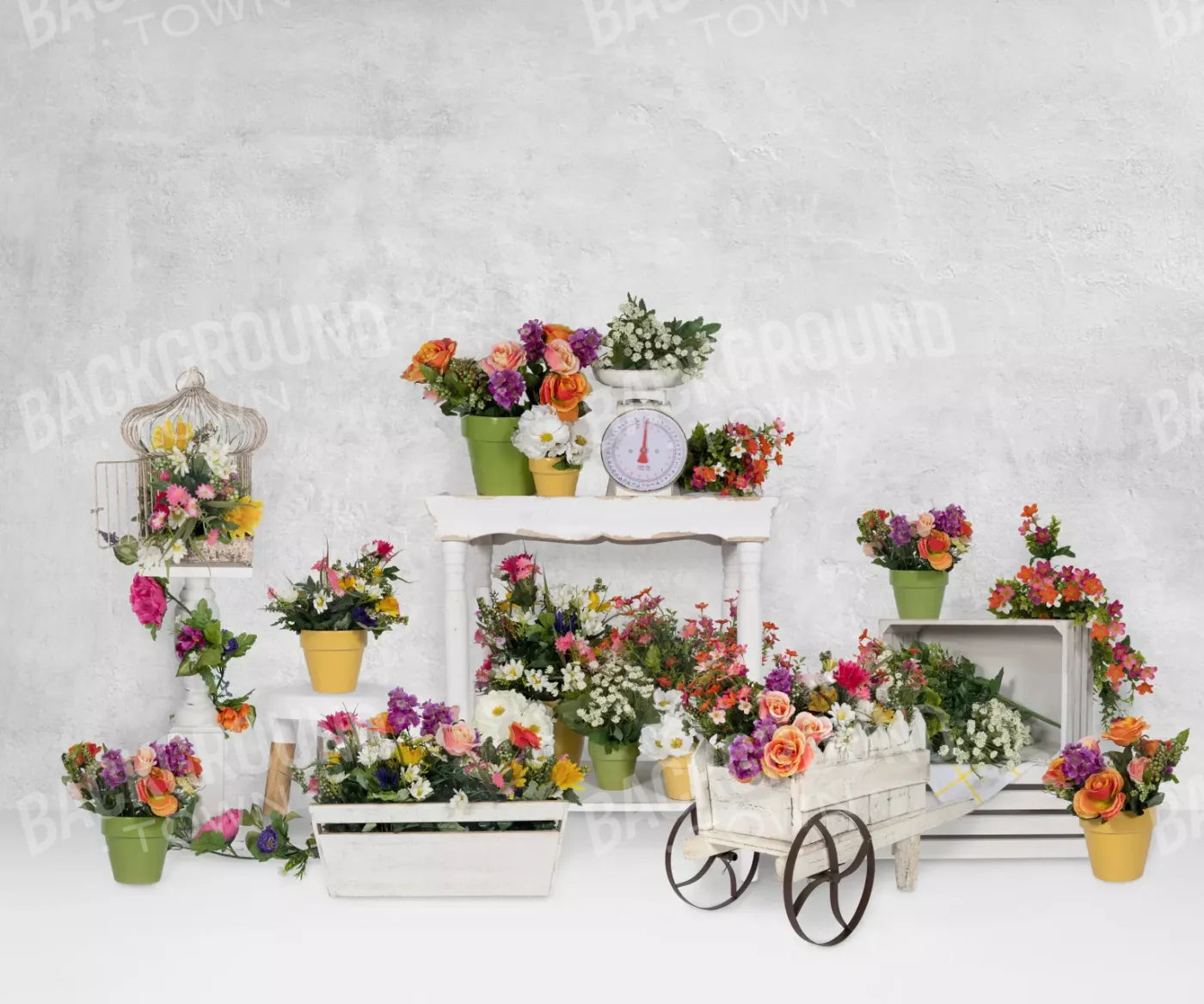 The Flowershop 5’X4’2’ Fleece (60 X 50 Inch) Backdrop