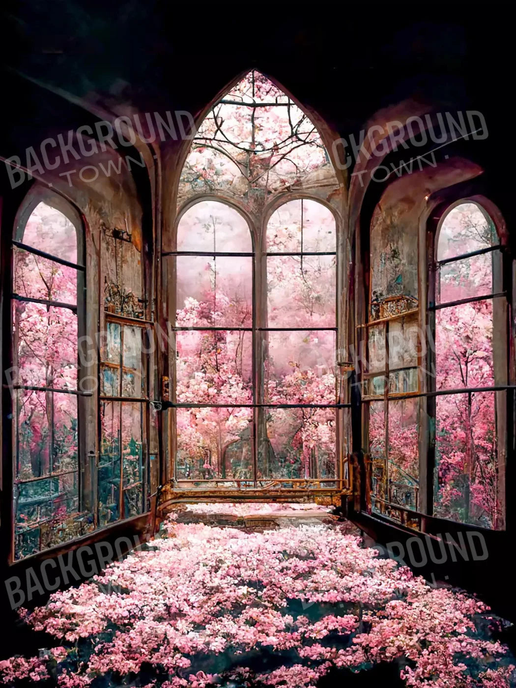 The Garden Room 1 5X68 Fleece ( 60 X 80 Inch ) Backdrop