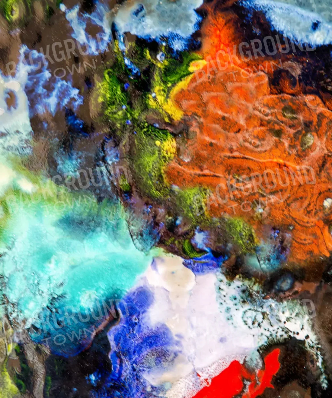 Orange Painted Backdrop for Photography