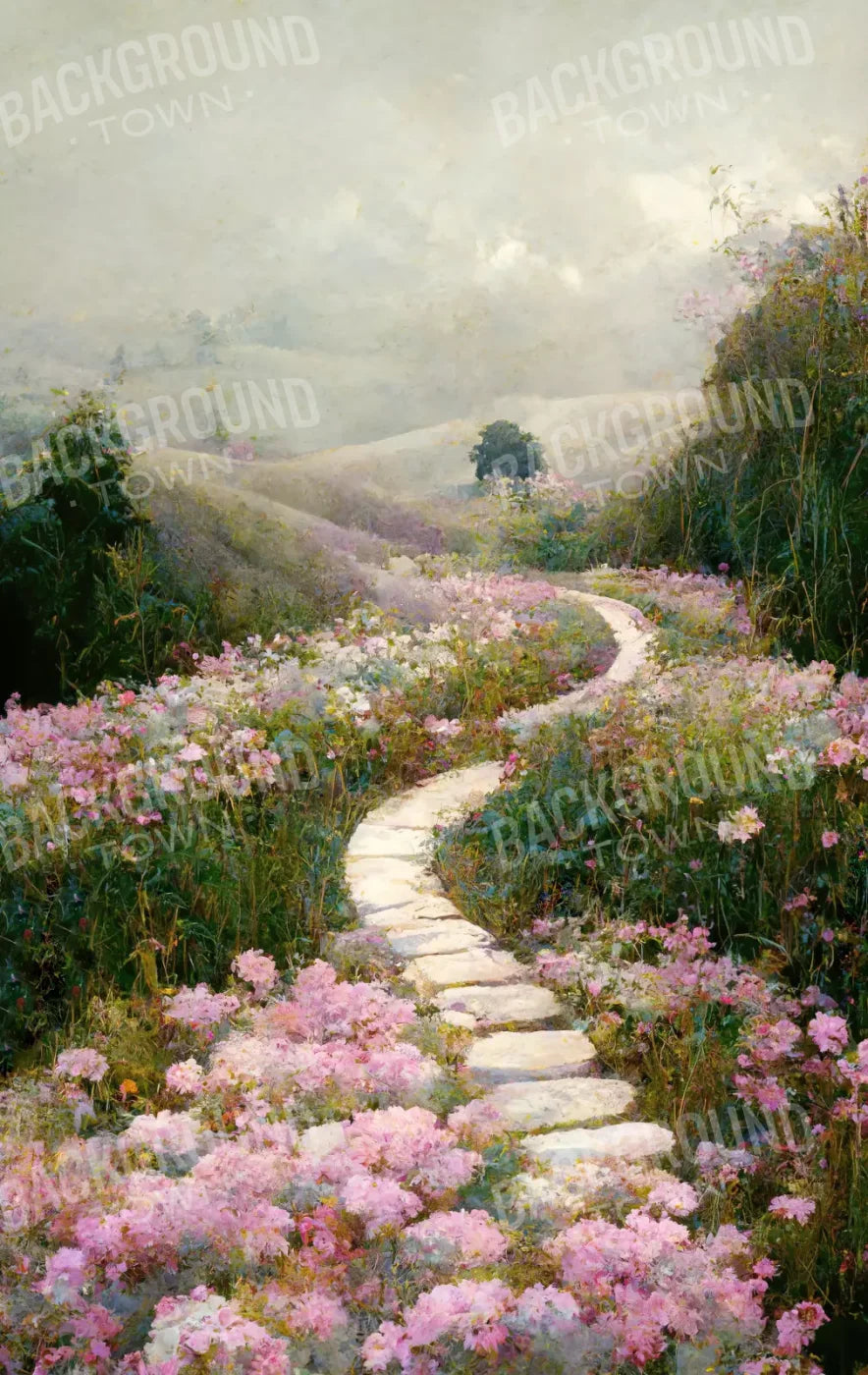 The Pathway In Pink 10X16 Ultracloth ( 120 X 192 Inch ) Backdrop