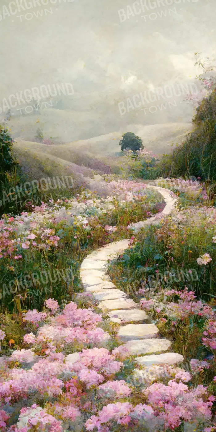 The Pathway In Pink 10X20 Ultracloth ( 120 X 240 Inch ) Backdrop