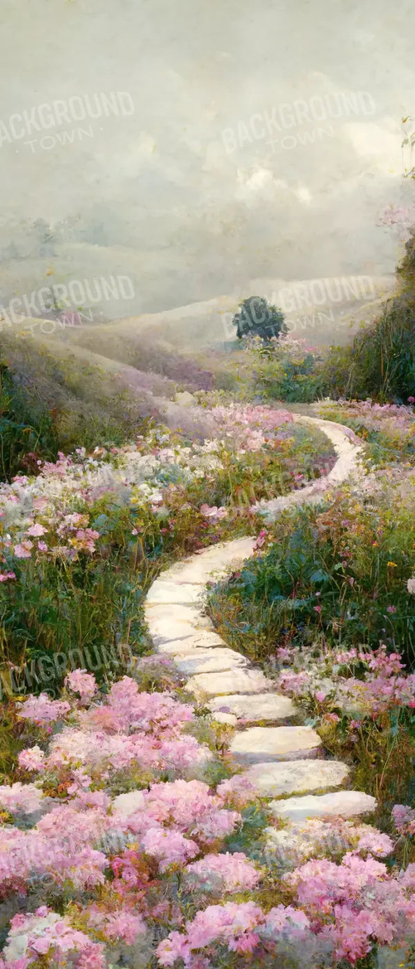 The Pathway In Pink 5X12 Ultracloth For Westcott X-Drop ( 60 X 144 Inch ) Backdrop