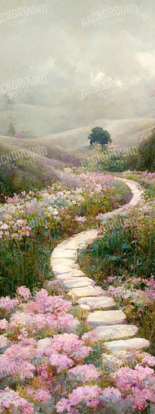 The Pathway In Pink 8X20 Ultracloth ( 96 X 240 Inch ) Backdrop