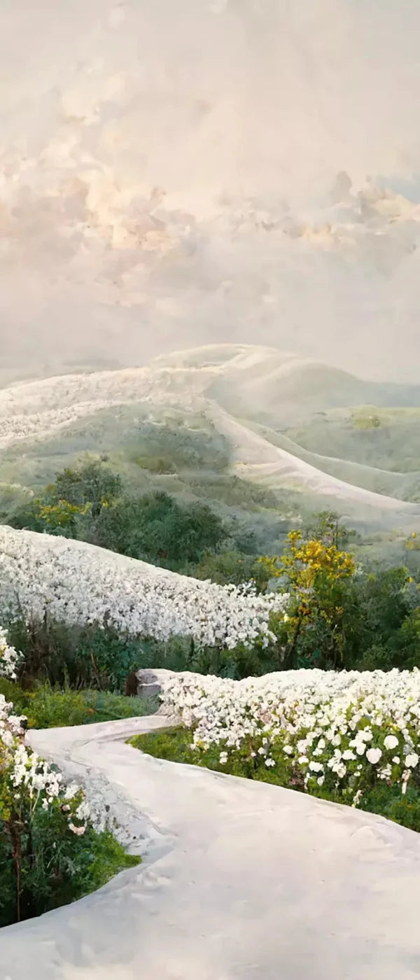 The Pathway In White 5X12 Ultracloth For Westcott X-Drop ( 60 X 144 Inch ) Backdrop
