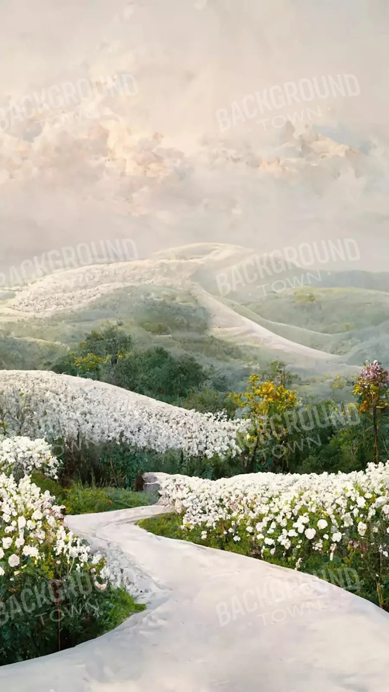 The Pathway In White 8X14 Ultracloth ( 96 X 168 Inch ) Backdrop