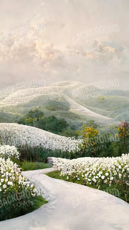 The Pathway In White 8X14 Ultracloth ( 96 X 168 Inch ) Backdrop