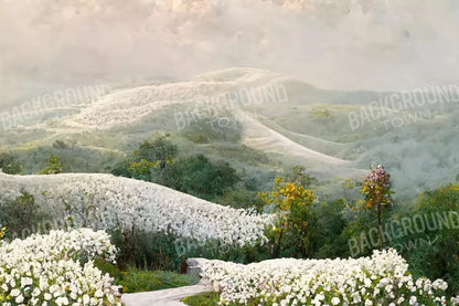 The Pathway In White 8X5 Ultracloth ( 96 X 60 Inch ) Backdrop