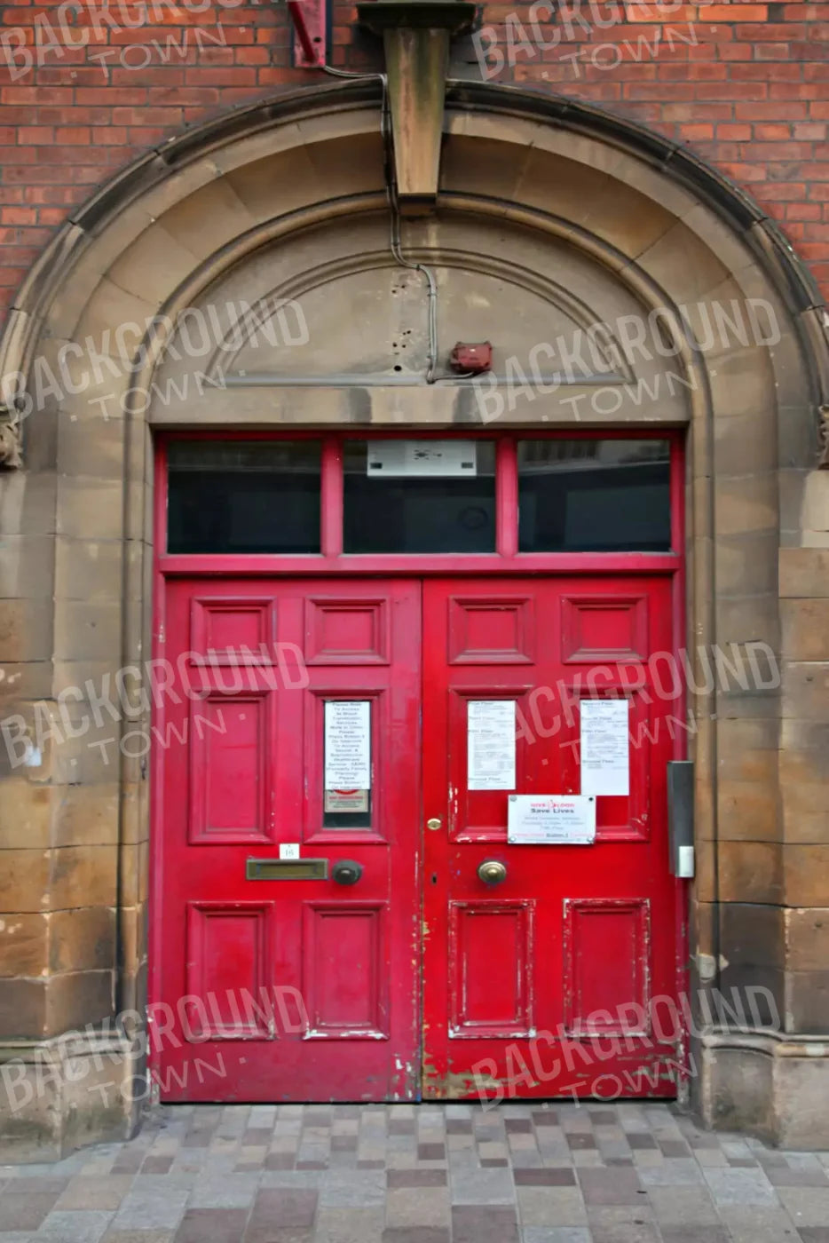 The Red Door 5X8 Ultracloth ( 60 X 96 Inch ) Backdrop