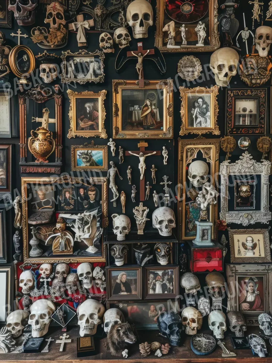 The Skeleton Photo Room 5’X6’8 Fleece (60 X 80 Inch) Backdrop