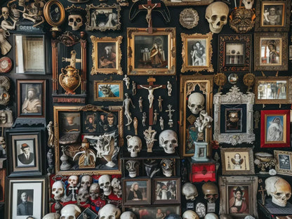 The Skeleton Photo Room 6’8X5’ Fleece (80 X 60 Inch) Backdrop