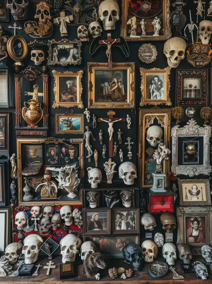 The Skeleton Photo Room 6’X8’ Fleece (72 X 96 Inch) Backdrop