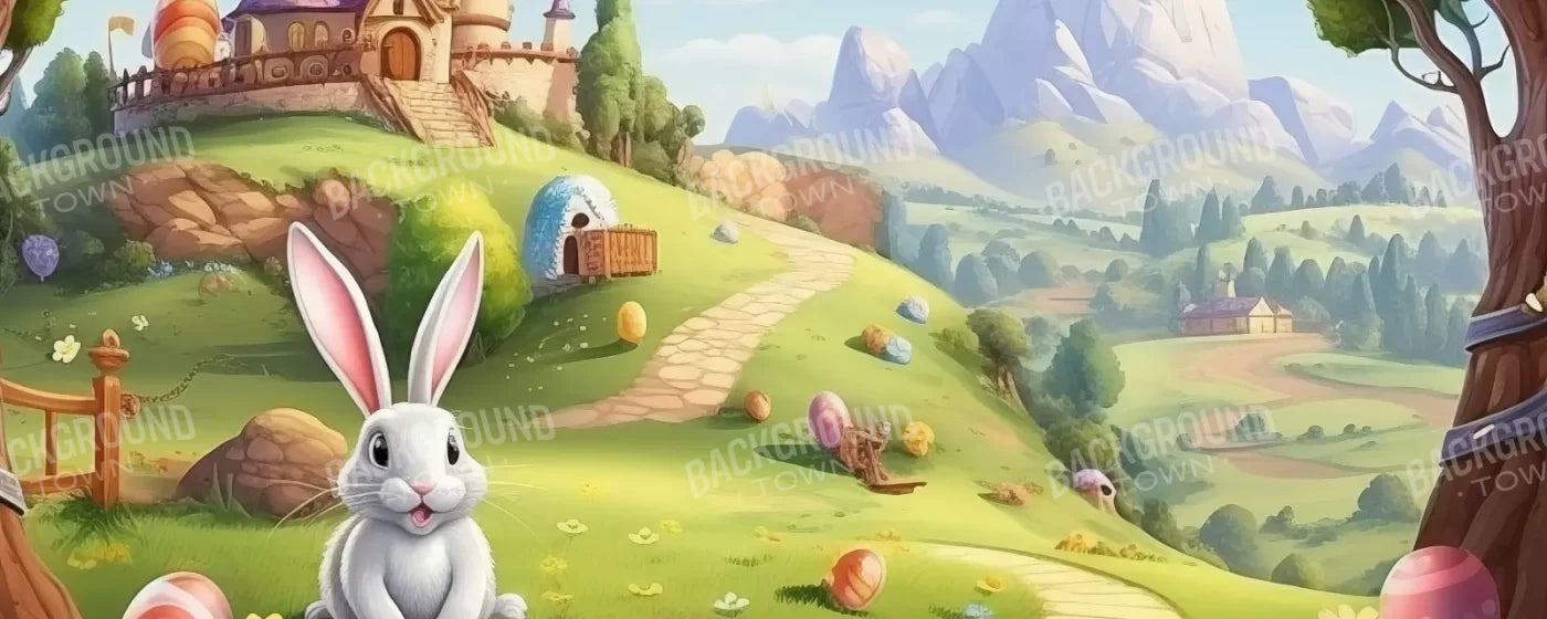 Thumper Easter Trail 20’X8’ Ultracloth (240 X 96 Inch) Backdrop