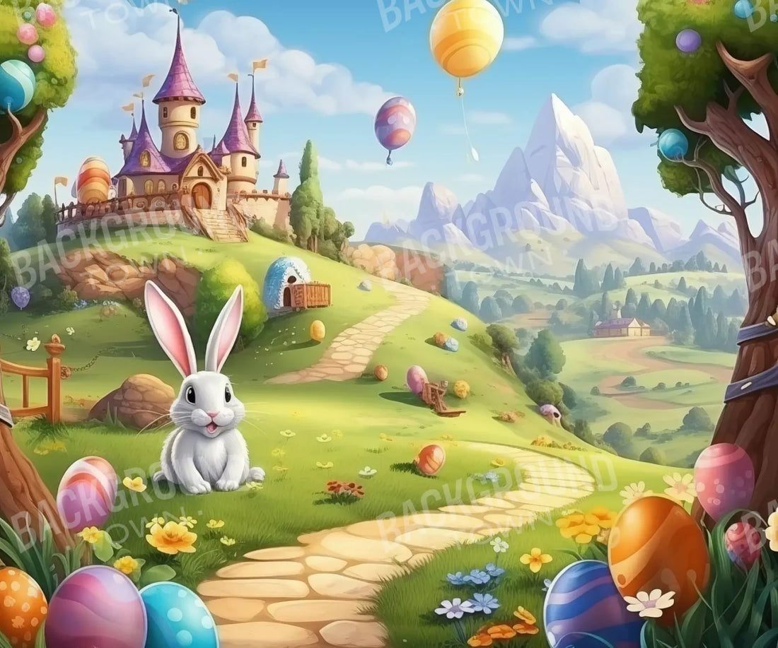 Thumper Easter Trail 5’X4’2 Fleece (60 X 50 Inch) Backdrop