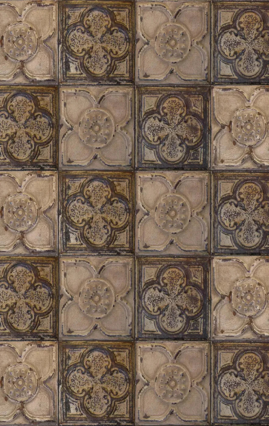 Tin Flowers 10X16 Ultracloth ( 120 X 192 Inch ) Backdrop