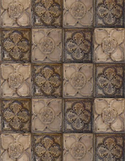 Tin Flowers 6X8 Fleece ( 72 X 96 Inch ) Backdrop