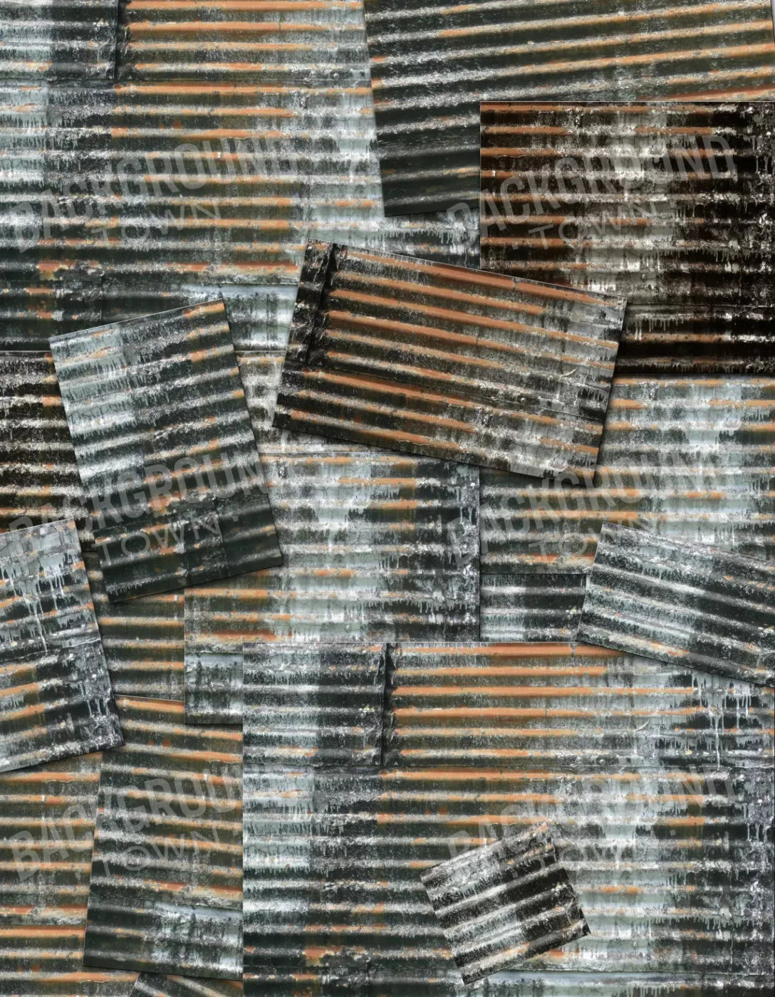 Tin Wall 6X8 Fleece ( 72 X 96 Inch ) Backdrop