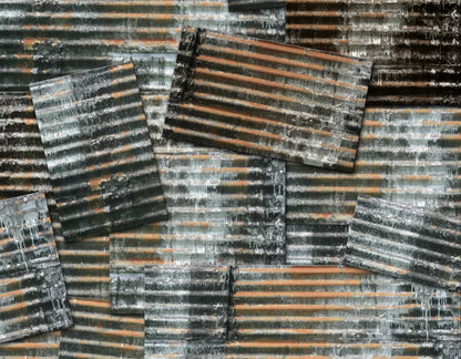 Tin Wall 8X6 Fleece ( 96 X 72 Inch ) Backdrop