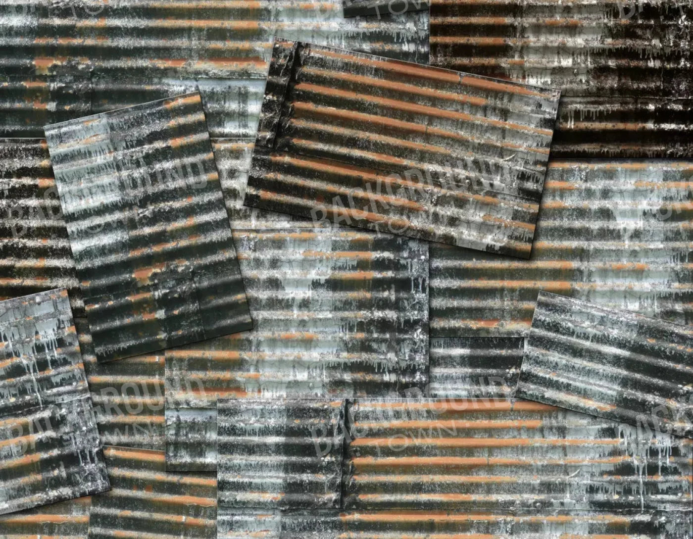 Tin Wall 8X6 Fleece ( 96 X 72 Inch ) Backdrop