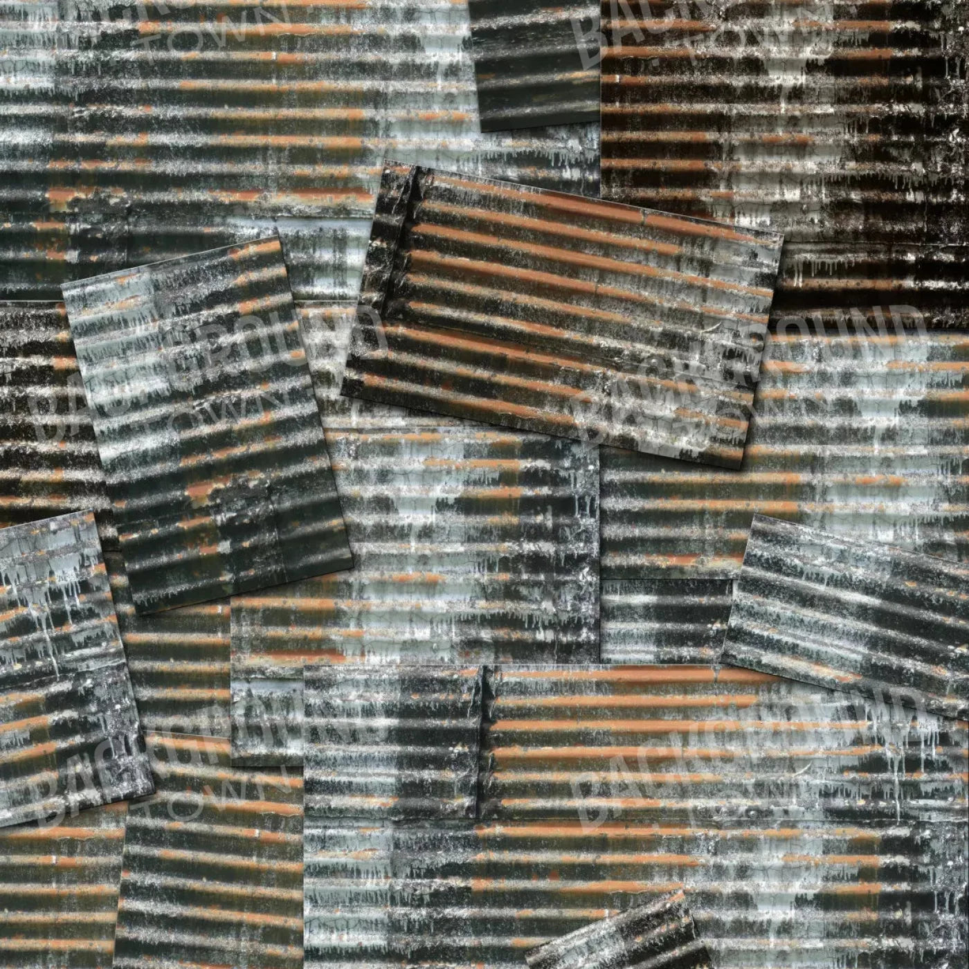 Tin Wall 8X8 Fleece ( 96 X Inch ) Backdrop