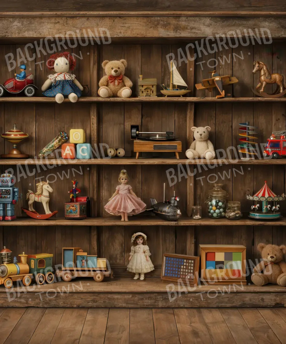 Toys In The Attic 10’x12’ UltraCloth (120 x 144 inch) Backdrop