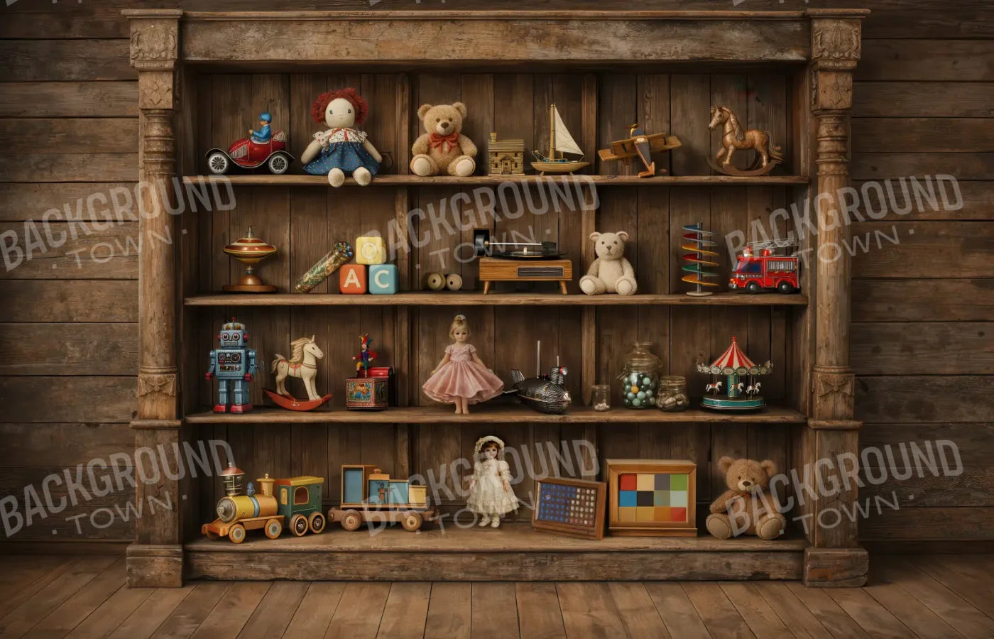 Toys In The Attic 14’x9’ UltraCloth (168 x 108 inch) Backdrop