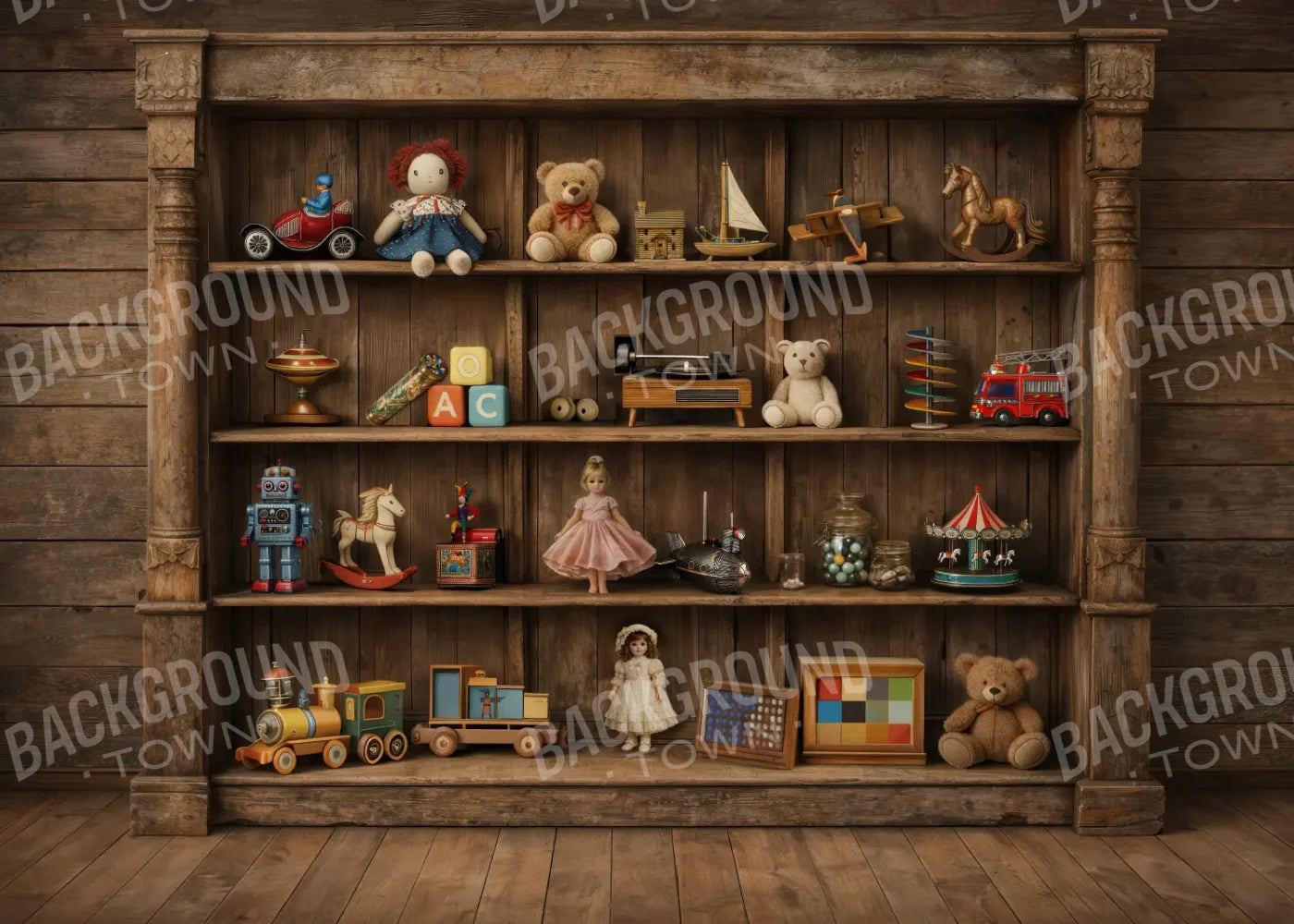 Toys In The Attic 7’x5’ UltraCloth (84 x 60 inch) Backdrop