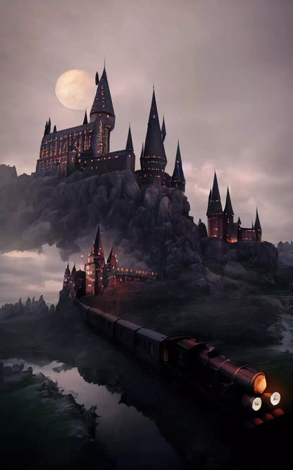 Train To Castle 9X14 Ultracloth ( 108 X 168 Inch ) Backdrop