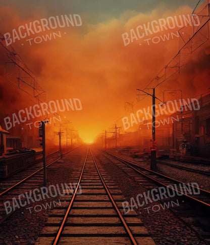 Traintrack Sunrise 10X12 Ultracloth ( 120 X 144 Inch ) Backdrop