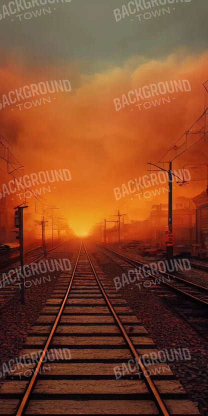 Traintrack Sunrise 10X20 Ultracloth ( 120 X 240 Inch ) Backdrop