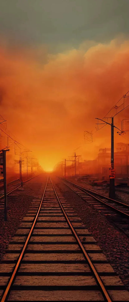 Traintrack Sunrise 5X12 Ultracloth For Westcott X-Drop ( 60 X 144 Inch ) Backdrop